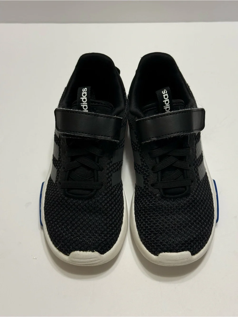 adidas Cloudform Black Mesh Sneakers with White Midsole Boy's Sz 11